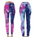 Autumn European and American style street trendsetters tie dye denim high waisted women's jeans