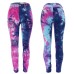 Autumn European and American style street trendsetters tie dye denim high waisted women's jeans