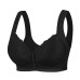 European and American sizes A-G cup oversized bra without steel ring vest style creative lace front button bra