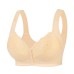European and American sizes A-G cup oversized bra without steel ring vest style creative lace front button bra