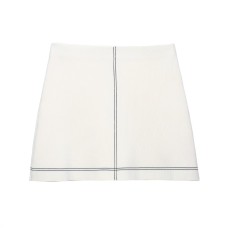 Decorative edge knitted mini short skirt for women