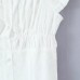 Shoulder bag waist cinching embroidered dress for women