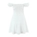 Shoulder bag waist cinching embroidered dress for women