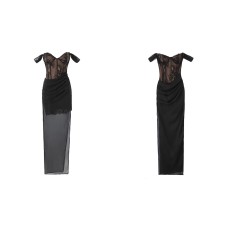 Sexy lace lace wrapped strapless dress Sexy lace lace wrapped strapless dress