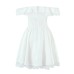 One shoulder flying sleeve lace border bow ballet dress for women