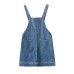 Casual and versatile short denim strap dress for women