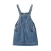 Casual and versatile short denim strap dress for women