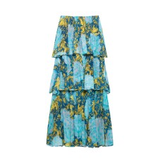 Printed backless strapless dress for women Printed backless strapless dress for women