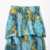 Printed backless strapless dress for women Printed backless strapless dress for women
