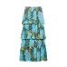 Printed backless strapless dress for women Printed backless strapless dress for women