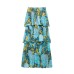 Printed backless strapless dress for women Printed backless strapless dress for women