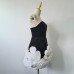 French sexy strapless high waisted design three-dimensional flower dress