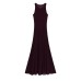 Round neck sleeveless knitted vest style dress for women