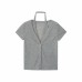 Fake two V-neck hanging neck short sleeved T-shirt jackets for women