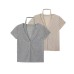 Fake two V-neck hanging neck short sleeved T-shirt jackets for women
