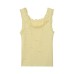 Round neck sleeveless patchwork lace bow decoration T-shirt vest for women