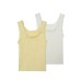 Round neck sleeveless patchwork lace bow decoration T-shirt vest for women