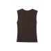 Round neck sleeveless solid color slim fit T-shirt top for women