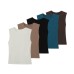 Round neck sleeveless solid color slim fit T-shirt top for women