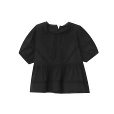 Round neck short sleeved skirt style hem shirt top for women