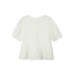Round neck short sleeved skirt style hem shirt top for women