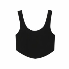 Solid color backless ultra short camisole tank top strapless women