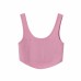 Solid color backless ultra short camisole tank top strapless women