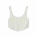Solid color backless ultra short camisole tank top strapless women