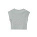 Round neck sleeveless embroidered ultra short T-shirt top for women