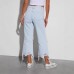 Retro wide leg pants loose straight leg jeans ripped pants for women