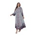 Middle Eastern Printed Dress Muslim Fashion Embroidered Long Robe Women's Long Skirt