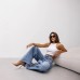 Retro straight leg jeans wide leg pants for women Retro straight leg jeans wide leg pants for women