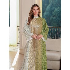 Summer Muslim Spliced Beaded Long Robe Middle Eastern Dubai Abaya Printed Maxi Dress Summer Muslim Spliced Beaded Long Robe Middle Eastern Dubai Abaya Printed Maxi Dress