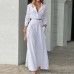 Solid color short sleeved shirt with high waist and wide leg pants set for women