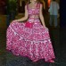 Short camisole top printed large skirt fashion set