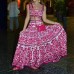 Short camisole top printed large skirt fashion set