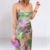 Printed tie dye long sleeved beach sling set
