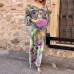 Printed tie dye long sleeved beach sling set
