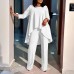 Fashionable Loose Irregular Top and Pants Set Elegant African Two-Piece Suit