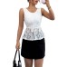 Lace Backless Sleeveless Crop Top for Women Lace Backless Sleeveless Crop Top for Women