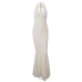 European and American Style Women's Fashionable Elegant French Sexy Solid Color High-Waisted Slim Strapless Dress