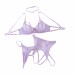 Purple spicy girl perspective bra set erotic lingerie underwear four piece set
