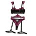 Fashion lace splicing mesh collision erotic fun four piece set for women