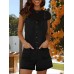 Style Women's Overalls Slim Straight Denim Shorts