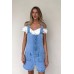 Style Women's Overalls Slim Straight Denim Shorts