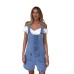 Style Women's Overalls Slim Straight Denim Shorts