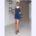 Style Women's Overalls Slim Straight Denim Shorts