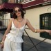 European Women's Fashion PersonalityFitted Pleated Strapless Top and Casual Pants Set