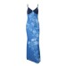 European and American Women's Fashion Sexy Strapless Printed Slim Fitted Elegant Dress