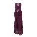 European Women's Fashion Sexy Strapless Mesh One-Shoulder Top with Pleated Ruffle Hem Skirt Set
